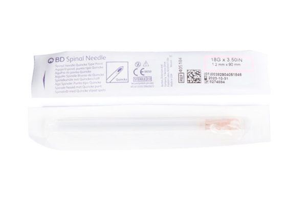 AGUJA PARA SPINAL QUINCKE 18G x 3.50 (1.2*90MM) - Imagen 2