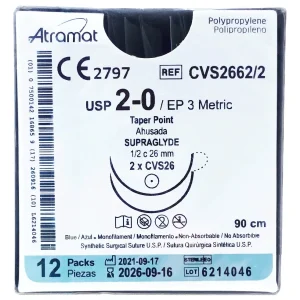 POLIESTER 2-0 A/26MM DOBLE ARMADA ATRAMAT