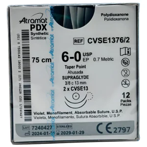 PDX 6-0 A/13MM REDONDA DOBLE ARMADA ATRAMAT