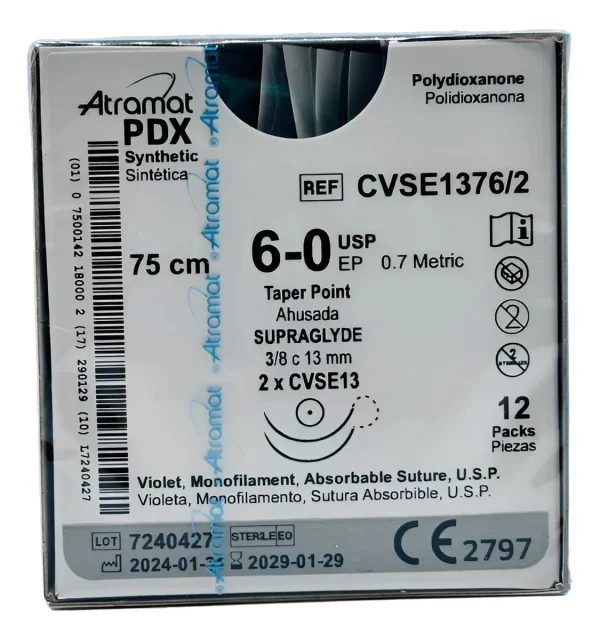 PDX 6-0 A/13MM REDONDA DOBLE ARMADA ATRAMAT